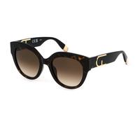 Furla Donna SFU813V 722 Occhiali da sole Acetato Havana Marrone Squadrata Normale Sfumato