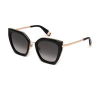 Furla Donna SFU821 0700 Occhiali da sole Metallo Nero Fumo Squadrata Normale Sfumato
