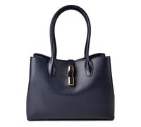 Furla Goccia M Borsa shopper blu, pelle di vacchetta grana, donna