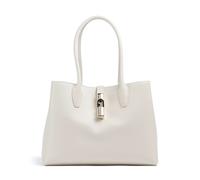 Furla Goccia M Borsa shopper bianco, pelle di vacchetta grana, donna