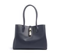 Furla Goccia M Borsa shopper blu, pelle di vacchetta grana, donna