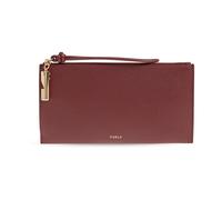 Furla Pochette Iride M in Pelle, Ciliegia, con Manico da Polso, Chiusura a Cerniera, 24x13 cm