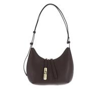 Furla Pelle borsa a tracolla Goccia Shoulder Bag Cioccolato marrone scuro