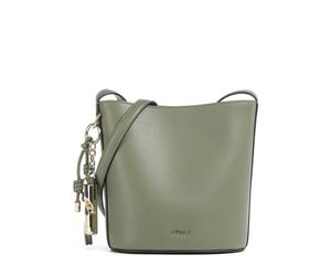 Furla Roxie Mini Borsa a secchiello oliva, pelle granulata, donna