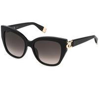 Furla Donna SFU816 700 Occhiali da sole Acetato Nero Marrone Squadrata Normale Sfumato