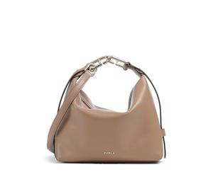 Furla Tonie Mini Borsa a spalla marrone, pelle granulata, donna