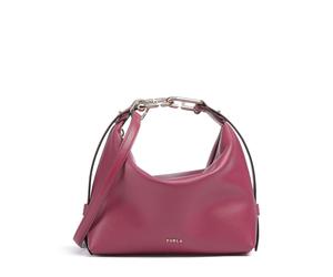 Furla Tonie Mini Borsa a spalla rosso, pelle granulata, donna