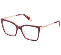 FURLA Vfu768 Montature per Occhiali da Vista, Shiny Dark Havana, 53/140/16 Donna