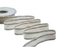 Furlanis - Baccarat Luminoso, Nastro Decorativo Per Matrimoni, Eventi, Bomboniere - Bianco Naturale, 25 mm x 20 m