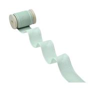 Furlanis - Crêpe Effetto Seta in Chiffon, Nastro Decorativo Per Confezioni, Regali, Tessuto Italiano - Verde Mare, 25mm x 25 m