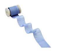 Furlanis - Crêpe Effetto Seta Sfrangiato, Nastro Decorativo Per Confezioni, Regali, Tessuto Italiano - Avio, 25mm x 25 m