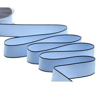 Furlanis - Doppio Raso Opaco Con Bordi Neri, Nastro per Decorazioni, Pacchi Regalo, Bomboniere - Azzurro Baby, 25 mm x 20 m