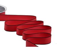 Furlanis - Doppio Raso Opaco Con Bordi Neri, Nastro per Decorazioni, Pacchi Regalo, Bomboniere - Rosso, 25 mm x 20 m