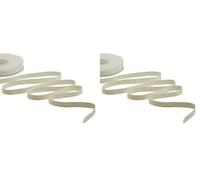 Furlanis - Doppio Raso Opaco, Nastro per Decorazioni, Pacchi Regalo, Bomboniere - Avorio, 10 mm x 20 m (Confezione da 2)