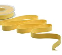 Furlanis - Doppio Raso Opaco, Nastro per Decorazioni, Pacchi Regalo, Bomboniere - Giallo, 15 mm x 20 m