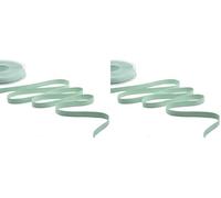 Furlanis - Doppio Raso Opaco, Nastro per Decorazioni, Pacchi Regalo, Bomboniere - Verde Mare, 10 mm x 20 m (Confezione da 2)