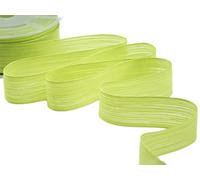 Furlanis - Giotto C Rame, Nastro Decorativo per Confezioni, Bomboniere, Tessuto Italiano - Verde Acido, 28mm x 20 m