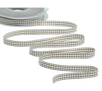 Furlanis - Nastro A Quadretti Bamby, Nastro per Decorazioni Natale, Pacchi Regalo, Tessuto Italiano - Cannella, 10 mm x 25 m