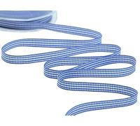 Furlanis - Nastro Bamby Raso Scozzese, Vicky Quadrettato, Tessuto Italiano - Blu Scuro, 10 mm x 25 m