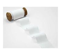 FURLANIS Nastro Crêpe effetto Seta SFRANGIATO 40 mm x 25 mt Col.1 BIANCO
