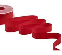 Furlanis - Nastro Decorativo Gros Grain, Nastro Canetè, Tessuto Italiano - Rosso, 20 mm x 20 m