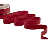 Furlanis - Nastro Decorativo Gros Grain, Nastro Canetè, Tessuto Italiano - Rosso Amaranto, 20 mm x 20 m