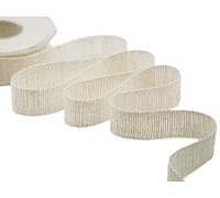 Furlanis - Nastro Decorativo in Puro Lino, per Decorazioni e Confezioni, Tessuto Italiano - Oro, 30 mm x 15 m