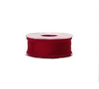 Furlanis - Nastro Decorativo Sfrangiato Coprente Tipo Cotone, per Decorazioni e Confezioni, Tessuto Italiano - Amaranto, 38 mm x 15 m