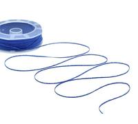 Furlanis - Nastro Decorativo Sfrangiato Coprente Tipo Cotone, per Decorazioni e Confezioni, Tessuto Italiano - Blu Cina, 2 mm x 50 m