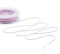 Furlanis - Nastro Decorativo Sfrangiato Coprente Tipo Cotone, per Decorazioni e Confezioni, Tessuto Italiano - Rosa Baby, 2 mm x 50 m