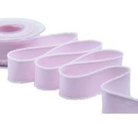 Furlanis - Nastro Decorativo Sfrangiato Coprente Tipo Cotone, per Decorazioni e Confezioni, Tessuto Italiano - Rosa Baby, 38 mm x 15 m