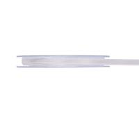 Furlanis - Nastro Doppio Raso con Tirante Centrale, Tessuto Italiano - Bianco Ottico, 6 mm x 100 m