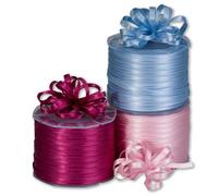 Furlanis - Nastro Doppio Raso con Tirante Centrale, Tessuto Italiano - Rosso, 6 mm x 100 m