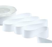 Furlanis - Nastro Doppio Raso con Tirante Laterale, Tessuto Italiano - Bianco Naturale, 30 mm x 25 m