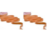 Furlanis - Nastro Doppio Raso, Tessuto Italiano - Arancio Pesca, 16 mm x 25 m (Confezione da 2)