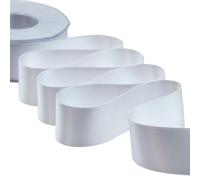 Furlanis - Nastro Doppio Raso, Tessuto Italiano - Bianco Ottico, 40 mm x 25 m