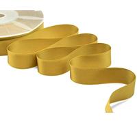 Furlanis - Nastro Doppio Raso, Tessuto Italiano - Giallo Senape, 25 mm x 50 m