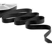 Furlanis - Nastro Doppio Raso, Tessuto Italiano - Nero, 16 mm x 50 m