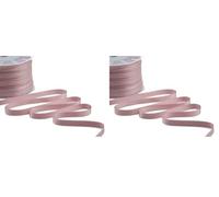 Furlanis - Nastro Doppio Raso, Tessuto Italiano - Rosa Antico, 10 mm x 25 m (Confezione da 2)