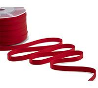 Furlanis - Nastro Doppio Raso, Tessuto Italiano - Rosso, 10 mm x 25 m