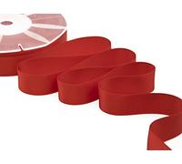 Furlanis - Nastro Doppio Raso, Tessuto Italiano - Rosso, 25 mm x 25 m