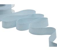 Furlanis - Nastro Lamé Smile, Nastro Decorativo per Confezioni, Bomboniere, Tessuto Italiano - Azzurro Baby, 25 mm x 20 m