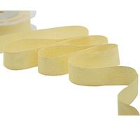 Furlanis - Nastro Lamé Smile, Nastro Decorativo per Confezioni, Bomboniere, Tessuto Italiano - Giallo, 25 mm x 20 m