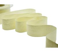 Furlanis - Nastro Lamé Smile, Nastro Decorativo per Confezioni, Bomboniere, Tessuto Italiano - Oro, 40 mm x 20 m