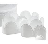 Furlanis - Nastro Margherita Portaconfetti, taffettà, Bomboniere e Confezioni, Tessuto Italiano - Bianco Ottico, 90 Pezzi da 5 Petali, 50 mm x 25 m