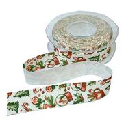 FURLANIS Nastro Raso Seta Stampa Digitale SOGGETTI NATALIZI 25 mm x 15 m 1F07