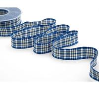 Furlanis - Nastro Scozzese Max, Quadri Grandi, Tessuto Italiano - Blu Cina, 25 mm x 20 m