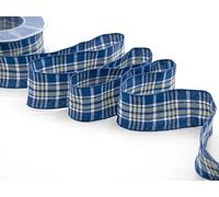 Furlanis - Nastro Scozzese Max, Quadri Grandi, Tessuto Italiano - Blu Cina, 40 mm x 20 m