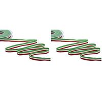 Furlanis Nastro Tricolore, rosso, 12mm (Confezione da 2)