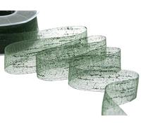 Furlanis - Nastro Veletta Lamè, Tessuto Italiano - Verde Inglese, 40mm x 25m